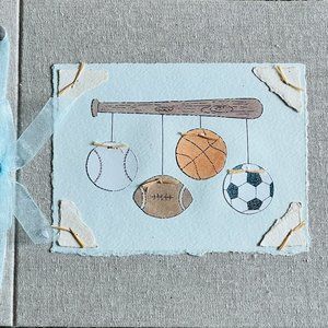 Hugs and Kisses Baby Boy Sports Themed Baby Memory Book